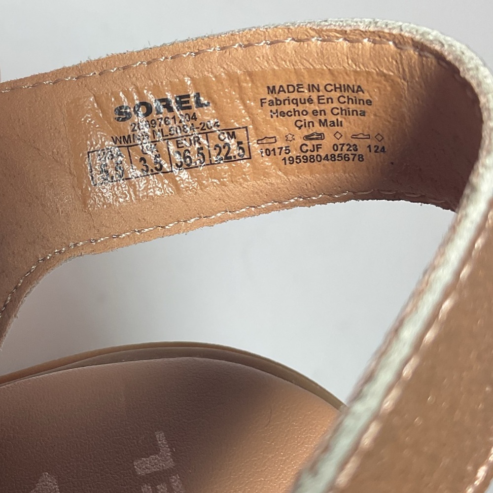 Sorel Rose Gold Metallic Chunky Heel Sandals - Picture 9 of 12
